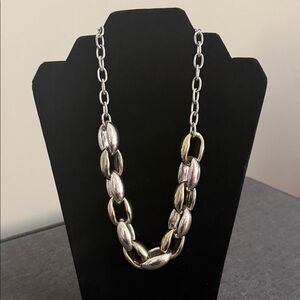 Two-Tone Chunky Link Necklace - Women Jewelry